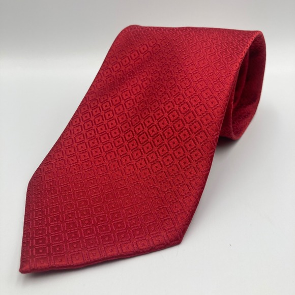 Unlisted Kenneth Cole Production Other - NWT UNLISTED Kenneth‎ Cole Production Red Diamond Pattern Silk Neck Tie